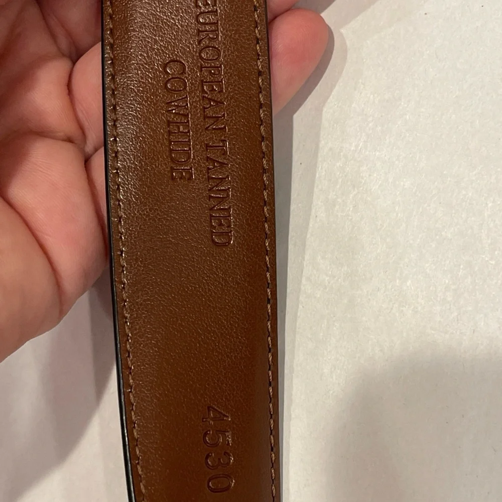 Torino Men’s Leather Belt Black Cowhide Size 46 Style 4530 Dress Casual